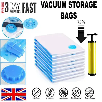 Strong Vacuum Storage Space Savings Bag Space Saver Bags New Vacum Bag Vaccum • £2.95