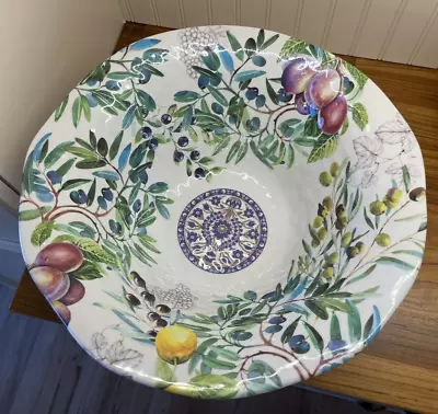 Michel Design Works Large Serving Bowl Melamine Serveware  Tuscan Grove • £28.50