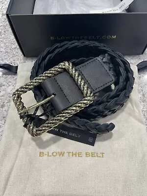 NWT B-Low The Belt Janelle Braided Women’s Leather Belt Size S/M • $60