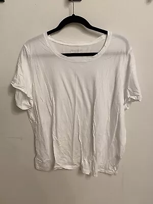 Woman's Philosophy By Republic Size 3x White 100% Cotton Short Sleeved Tee Shirt • $10
