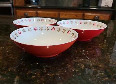 SET (3) Mikasa Elite Fine China PEPPER 6.25  Soup/Cereal Bowls. 5569-R • $24.95