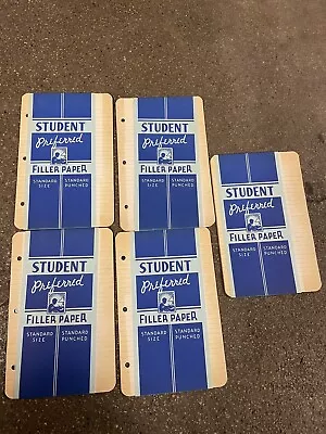 Vintage Student Filler Paper 8.5” By 5.5” 278-N USA 5 Bundles (120 Sheets) • $16.99