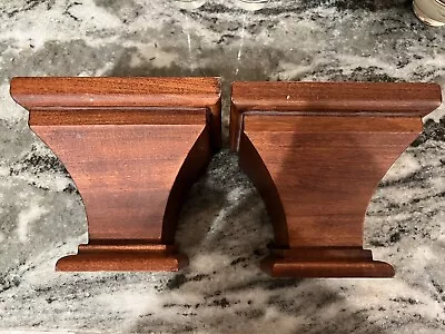 PAIR VTG Bombay Co Style SOLID WOOD BRACKET WALL SHELF CORBELS • $65