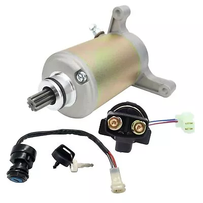 Moto 4 Starter For Yamaha 350 YFM350 1987-1995 With Bendix & Relay & Key Switch • $45.03