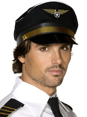 £4.99 • Buy Airline Pilot Hat Mens Stag NIght Novelty Fancy Dress Accessory Captains Hat