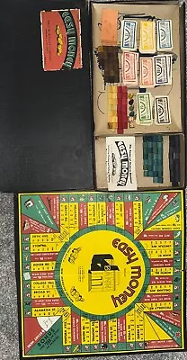 Antique 1936 Easy Money Board Game Milton Bradley Pre Monopoly 4457X Wood Pieces • $29.75