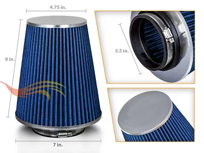 3.5 Inches 89 Mm Cold Air Intake Cone Truck Filter 3.5  New BLUE Chevrolet • $21.59