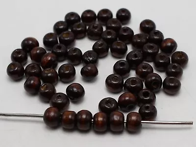 500 Round Wood Beads 8mm Wooden Beads Color Pick Jewelry Making • $7.79