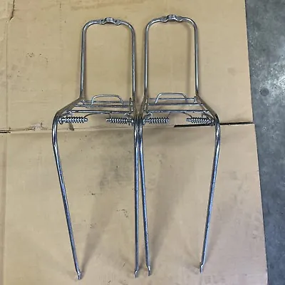 (2) Vintage Schwinn Approved Front Bike Rack Made In Holland Bicycle Bookkeeper • $129.99