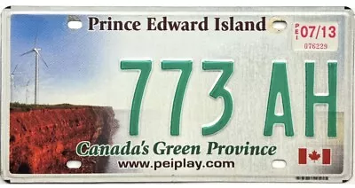 *99 CENT SALE*  2013 Prince Edward Island PEI License Plate #773AH No Reserve • $0.99