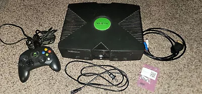 Original Xbox Console W/ Controller New Fan Openxenium Modchip Component Cable • $90