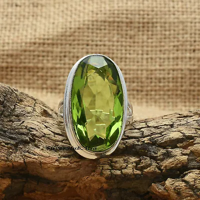 Peridot Gemstone 925 Sterling Silver Ring Mother's Day Jewelry All Size EC-116 • $12.40