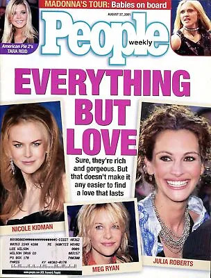 People Mag August 27 2001 Everything But Love & Madonna's Tour • $4.99