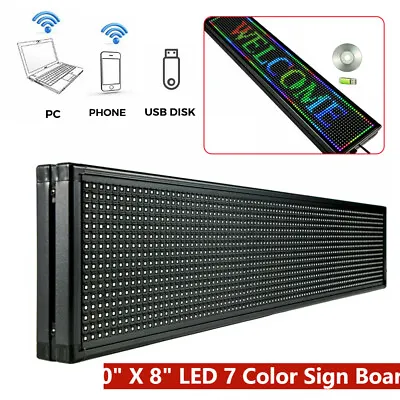 High Brightness Outdoor LED Sign Programmable Scrolling Message Display Board US • $72.20