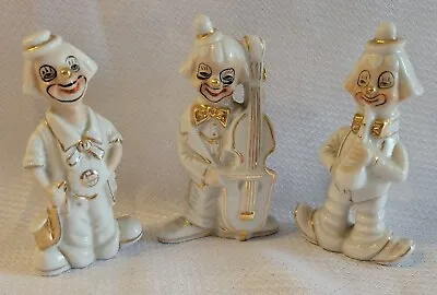 Vintage Capodimonte  Porcelain Circus Band Clown Figurines  Made In Italy 3PC • $7