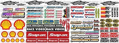 VSC  F1 F2 Stock Car FILLER SHEET Mardave Kamtec RC Stickers Banger Decals • £9.97