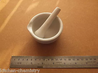 £8.49 • Buy Small Ceramic Mortar And Pestle For Lab Laboratory Scientific Glassware Pottery
