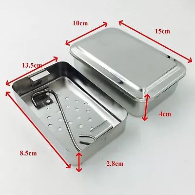 Stainless Steel Instruments Tray Case Immersion Disinfection Tray Surgical • $14.99