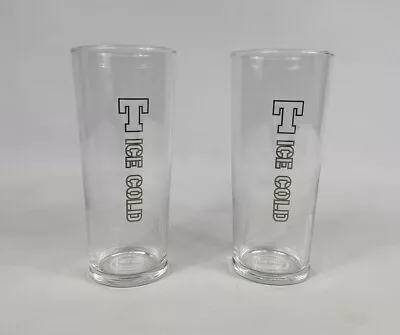 £7.99 • Buy 2 X Tennents Lager Ice Cold T Pint Glasses Brand New