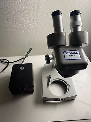 Meiji Techno EMT-1dual-power Stereo Microscope W/base And Light Transformer. • $150