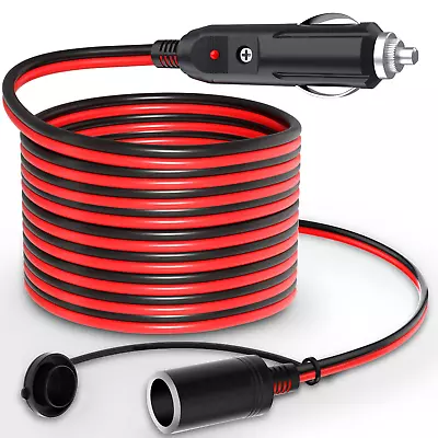 12V Car Cigarette Lighter Extension Cord Charger Lead Adapter 5m Cable Socket UK • £8.29