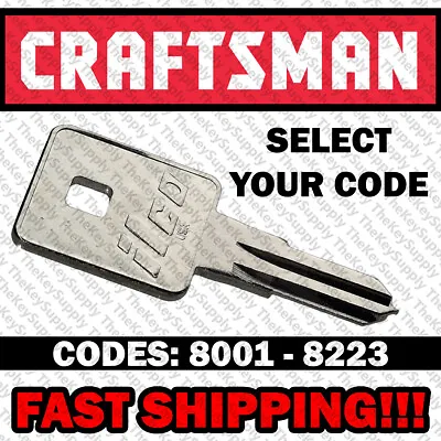 $6.49 • Buy Craftsman Toolbox Replacement Keys Llaves CUT TO ORDER 8001-8223 8000 8100 8200
