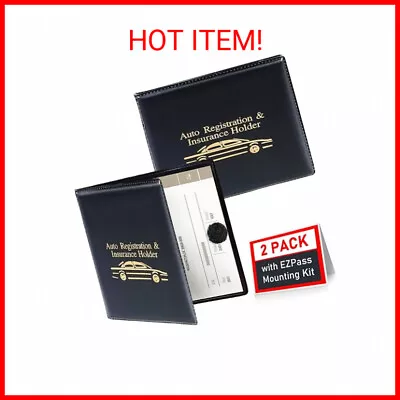 Registration And Insurance Card Holder Car Document Holder Wallet For Auto Tr • $12.69