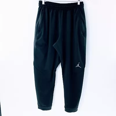 Jordan Mens Jogger Black Ultimate Flight Basketball Pant Lightweight Stretch XXL • $40