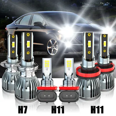 6X For Ford Fusion 2006-2016 Bulbs LED Headlights Hi/Lo Beams+Fog Lights 6000K • $79.99