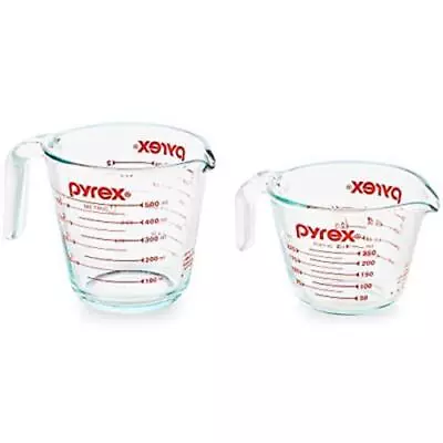 Pyrex 2 Piece Glass Measuring Cup Set Includes 2pc 2 PC Meausuring Set  • $21