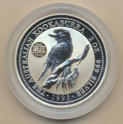 Australia: 1995 $2 2oz Silver Kookaburra UNC 40-Hour Famine Appeal Privy Mark • $129.99