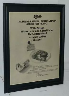$50 • Buy Willie Nelson 1978 Grateful Dead Picnic Ultra Rare Version Concert Poster / Ad