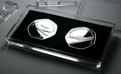 £13.99 • Buy Pair Of SPITFIRE Commemoratives In 50p Coin Display Case. BATTLE OF BRITAIN WW2