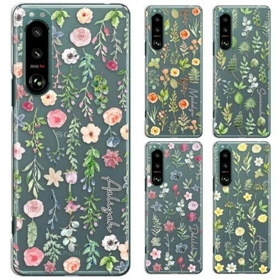 $16.79 • Buy Personalised Initial Phone Case For Pixel 6/Xperia Pink Flower Clear Hard Cover
