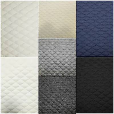 £9.99 • Buy  7 COLOURS Stretch Quilting Fabric Material Polyester 150cm Wide Diamond Quilted