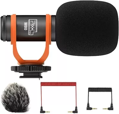 PIXEL M80 Video Microphone On-Camera Microphone With Shock Mount • $19.99