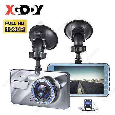 $33.59 • Buy XGODY 1080P Car Dash Camera DVR Front Rear Dual Cam Video Recorder Night Vision