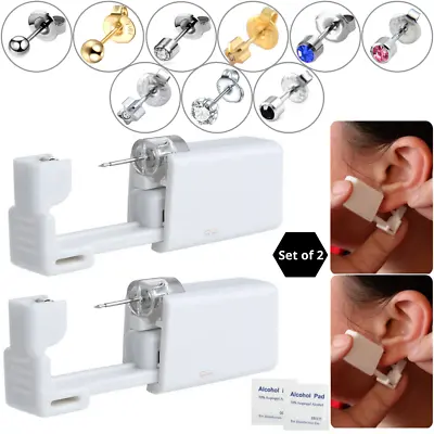 2Pcs Disposable Ear Piercing Gun Tool  Earring Gun Kit Ear Stud Gun Piercing UK • £4.39