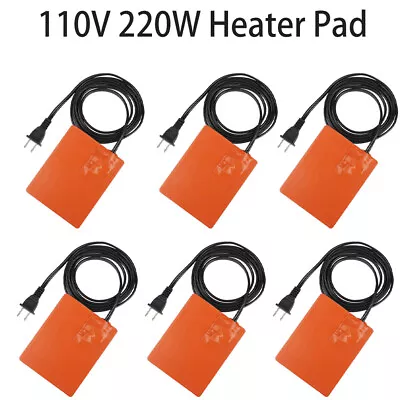 110V 120W Silicone Heat Pad Car Engine Sump Battery Heater Mat 2.1m Cord & Plug • $69.71