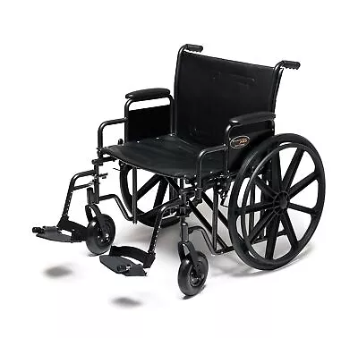 Everest & Jennings Traveler HD Bariatric Wheelchair 22  Wide Seat Holds 500... • $611.25