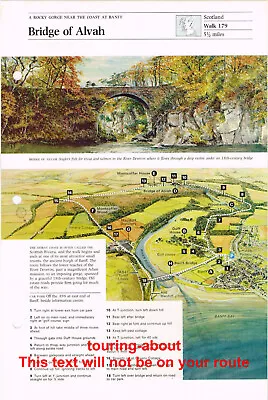 Bridge Of Alvah Aberdeenshire Vintage Walking Route & Map Circa 1975 #179 • £3.49