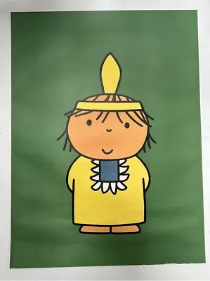 Vintage Rare 70s Dick Bruna Poster Miffy Art Unlimited 1974 • £55