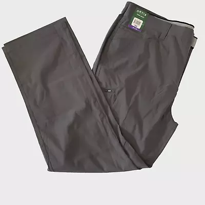 Orvis Men Pant Trek 40x32 Gray Forged Stretch Comfort Zip Cargo Pocket New • $22.50