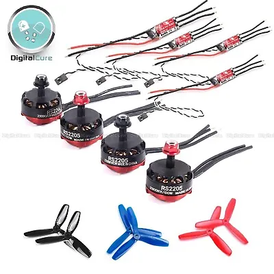 4x RS2205 2205 2300KV Brushless Motor + 4x 20A ESC + Props - Quadcopter Drone • £44.89