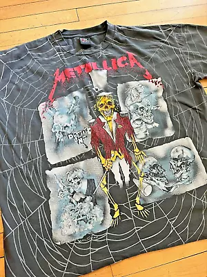 Vintage 1992 Metallica Ring Master Pushead Damage Inc T Shirt Giant Tag Large • $299