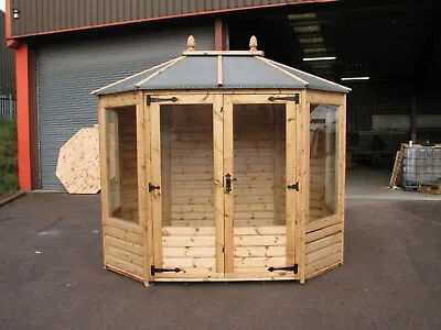 6'4 X8'10 NEW  Octagonal Summer House 15.5% Bigger Than 8 X 6 *DELIVERY EXTRA • £1299