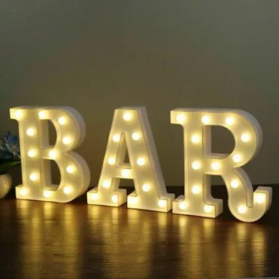Vintage Bar Sign With Lights Light Up Bar Letter Lights Lighted Marquee Letters • $20.99