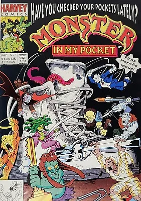 Monster In My Pocket #1 - 1st Horrific Issue Harvey Comics  May 1991 VF • $15.99