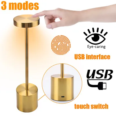 Cordless Touch Desk Lamp LED Rechargeable USB Dimming Table Light For Bar KTV • $18.89