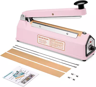 Impulse Sealer 8 Inch Manual Heat Sealer Machine For Plastic Bags Shrink Wrap • $57.86